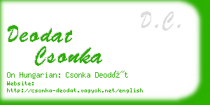 deodat csonka business card